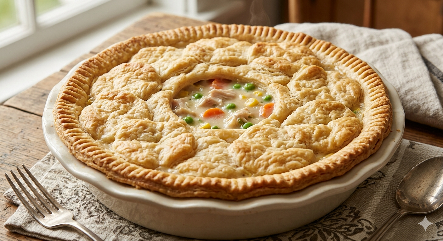 Quicken Pot Pie recipe result; from Foodeas